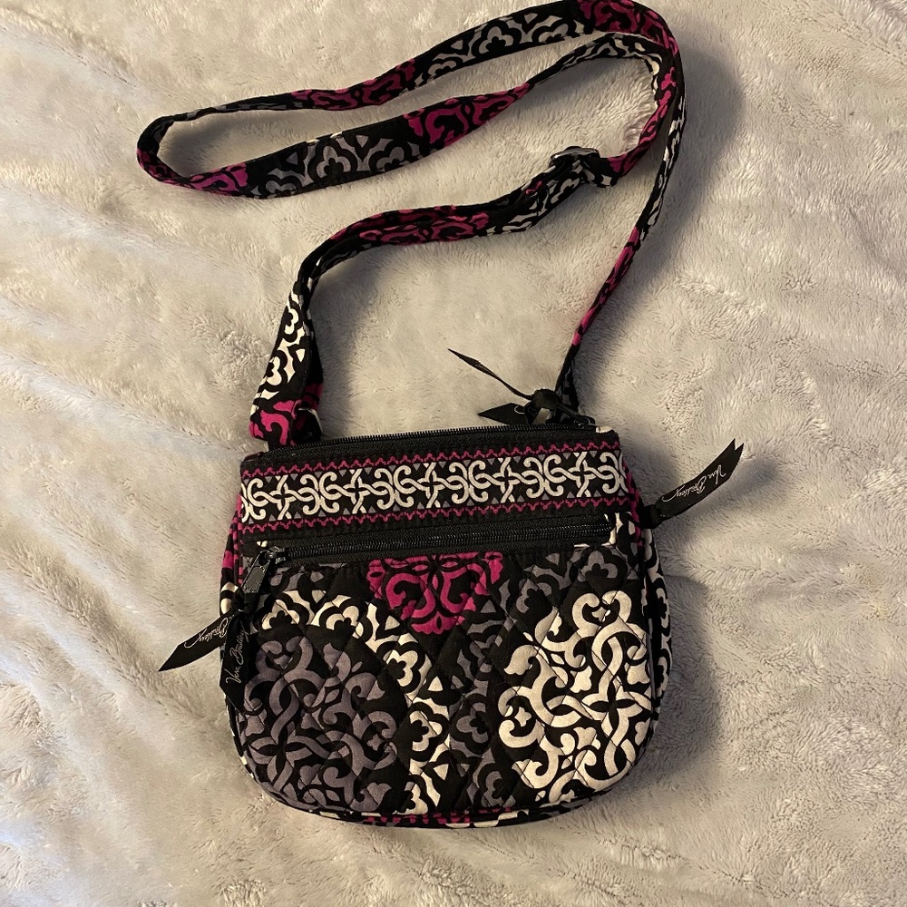 Vera Bradley Black, White, Pink & gray shoulder bag